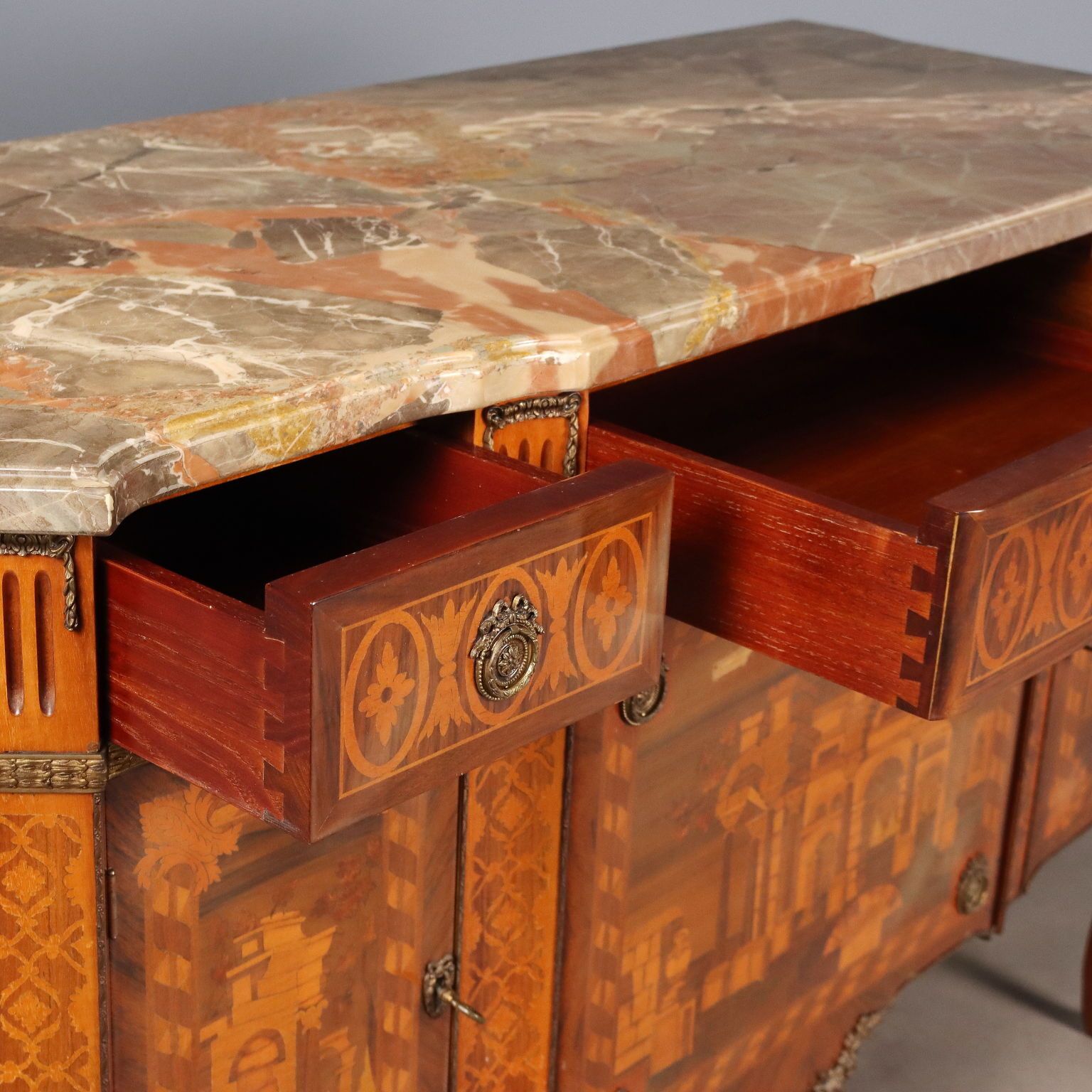 Antique Chest Of Drawers Napoleon III Various Woods Italy XX Century photo vinterior