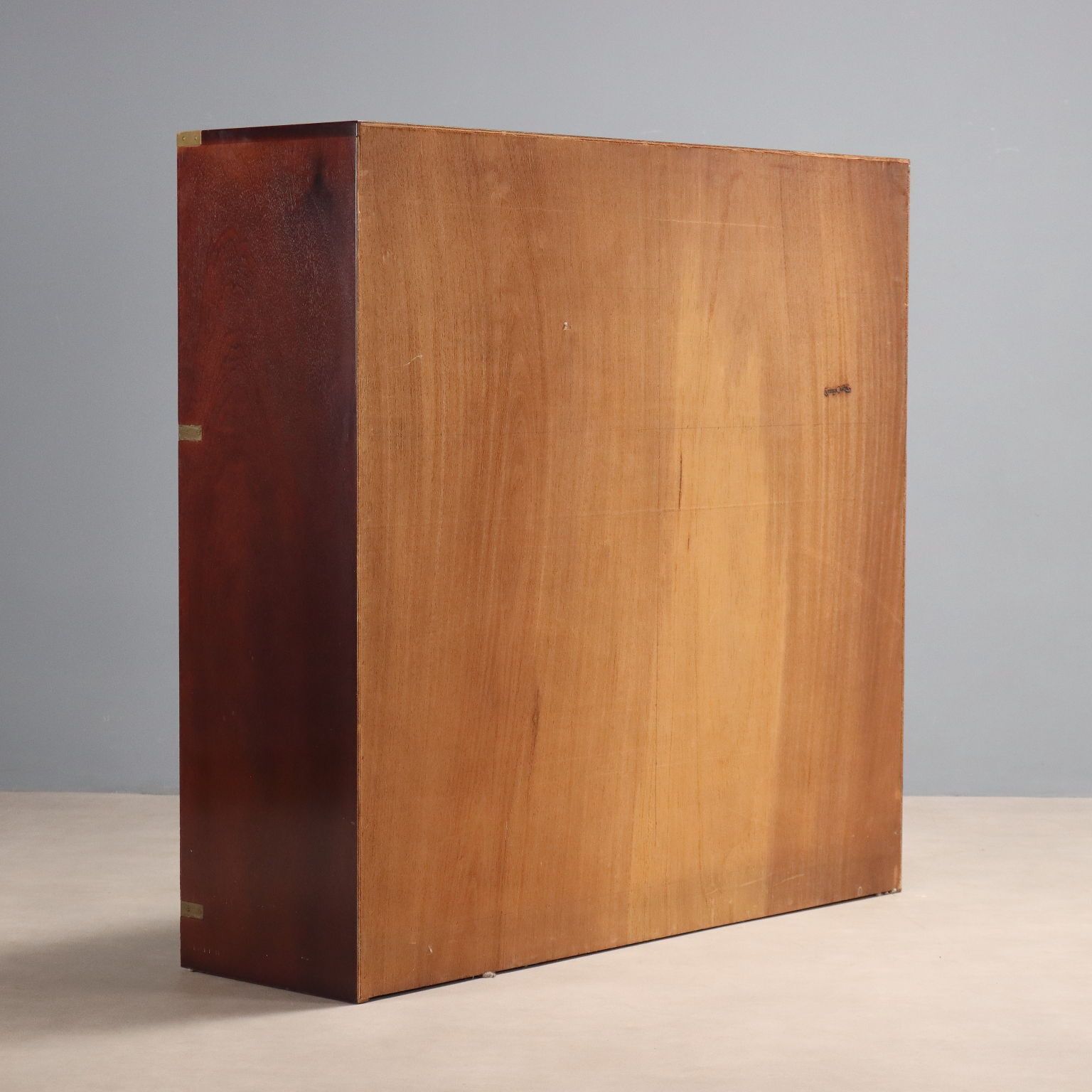 870.0 Antique Cupboard Navy Style Mahogany Veneer 2 Drawers XX Century photo