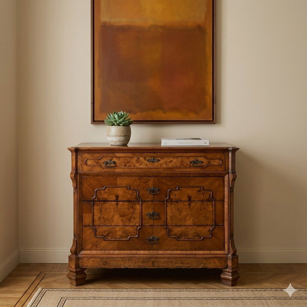 Antique Chest Of Drawers Umbertino Walnut XIX Century photo furniture