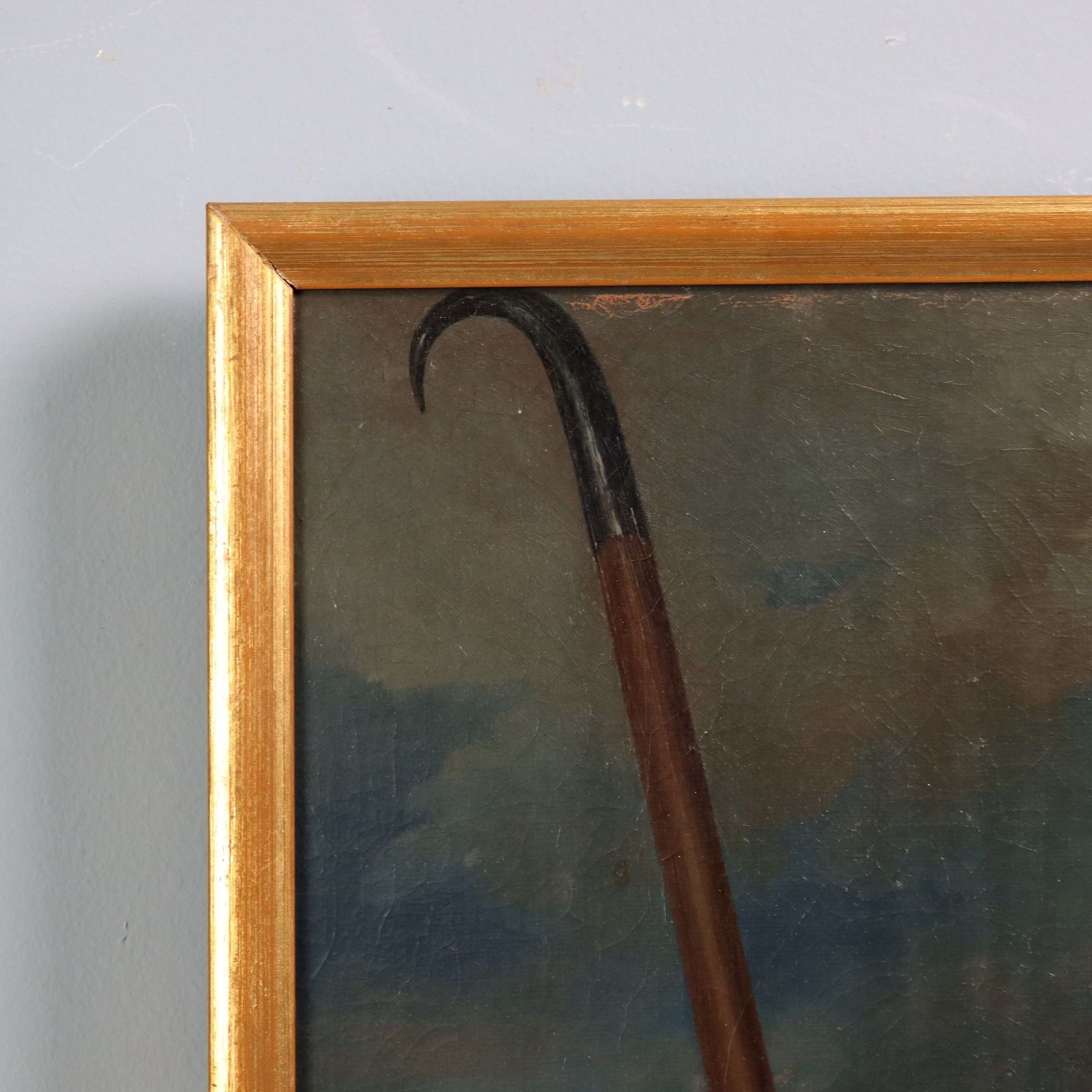 photo furniture Modern Painting Signed Domenico Pesenti Oil On Canvas XIX Century
