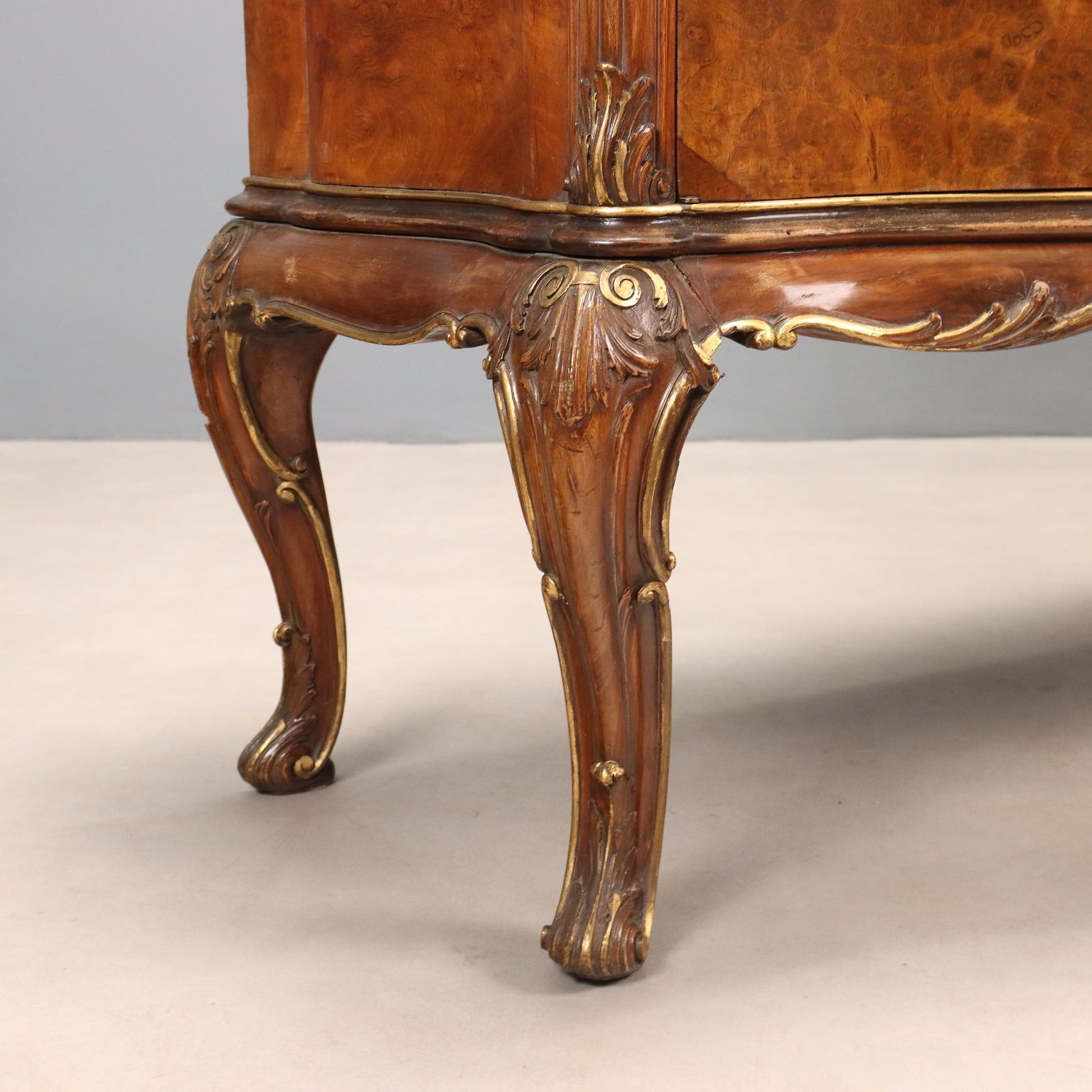 photo for sale Antique Cupboard Chippendale Style Walnut Italy XX Century
