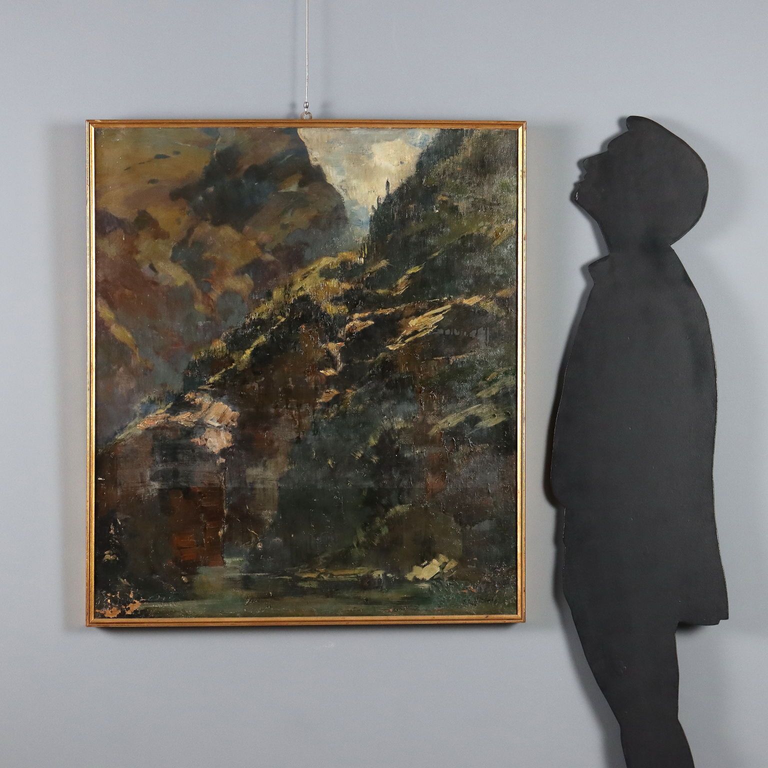 Modern Painting Signed Ludovico Zambeletti Val Vogna XX Century photo furniture