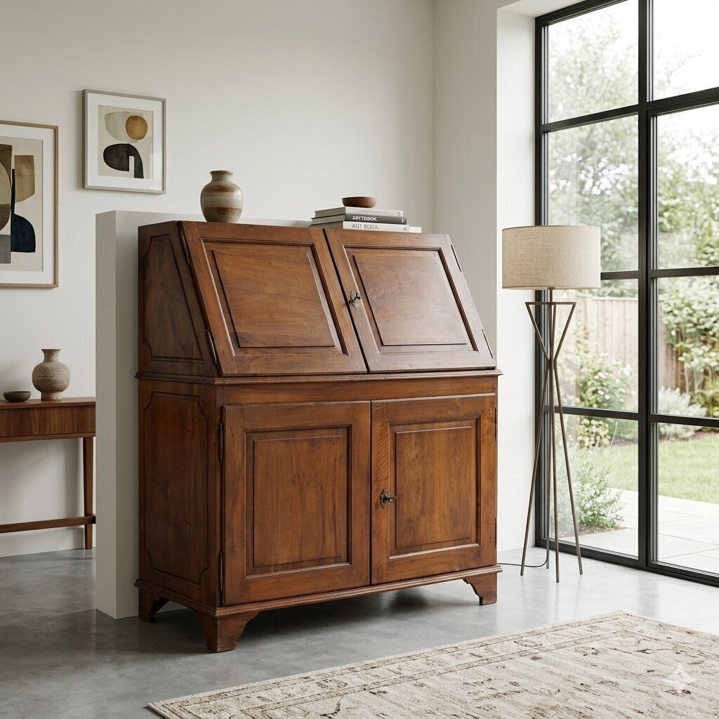 Armoire d'époque en noyer et sapin à tiroirs, Italie, XIXe siècle photo furniture