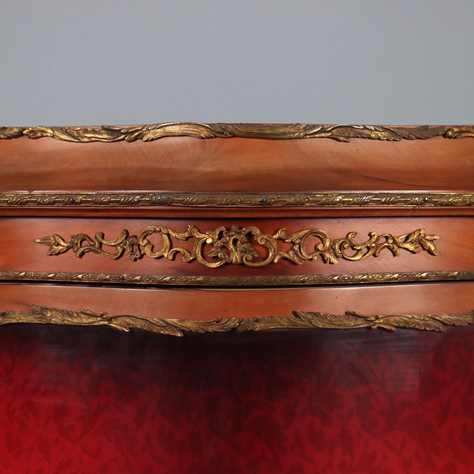 Showcase Baroque Style Mahogany Bronze Italy XX Century photo vinterior