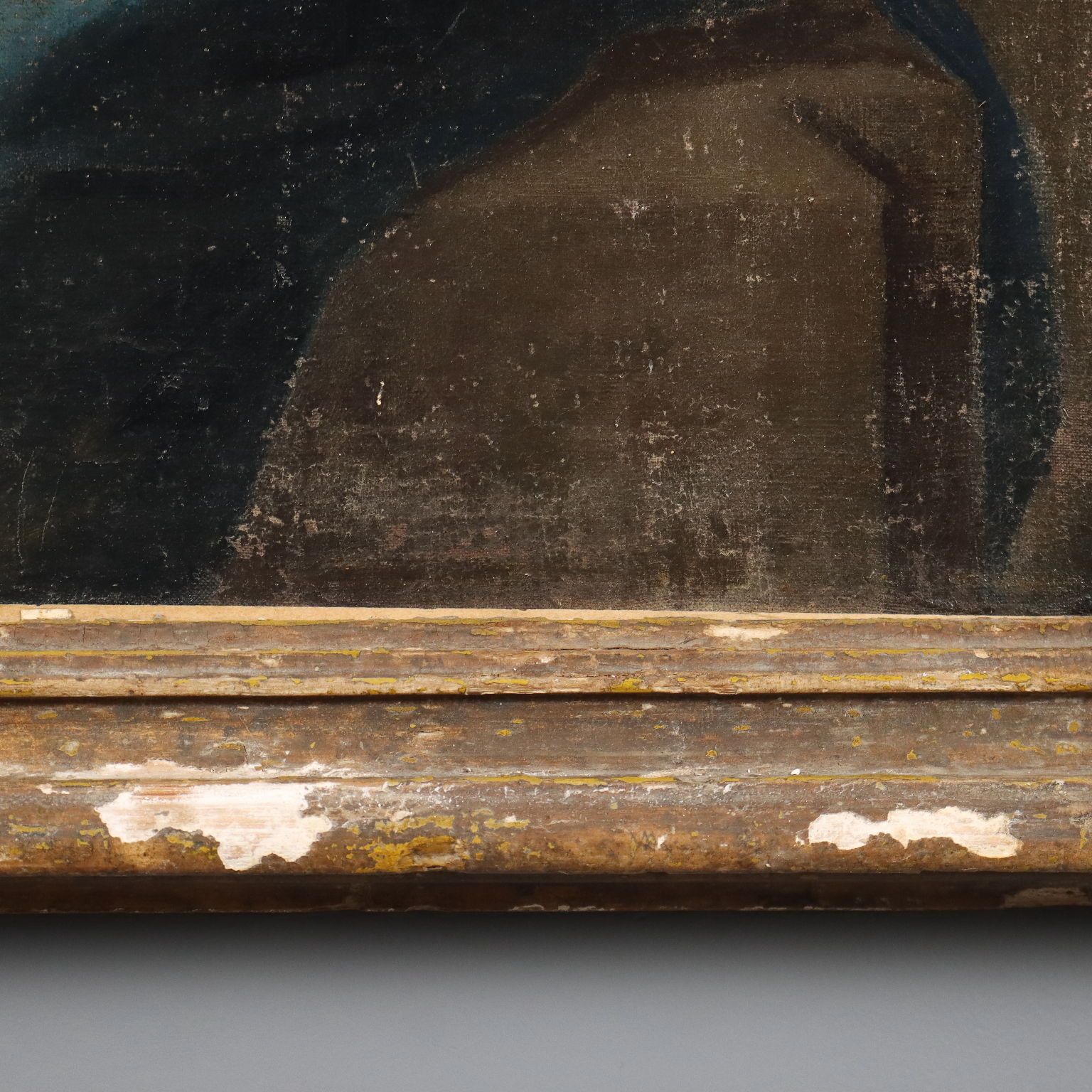 Antique Painting Virgin Mary And Child Oil On Canvas XVII Century photo buy
