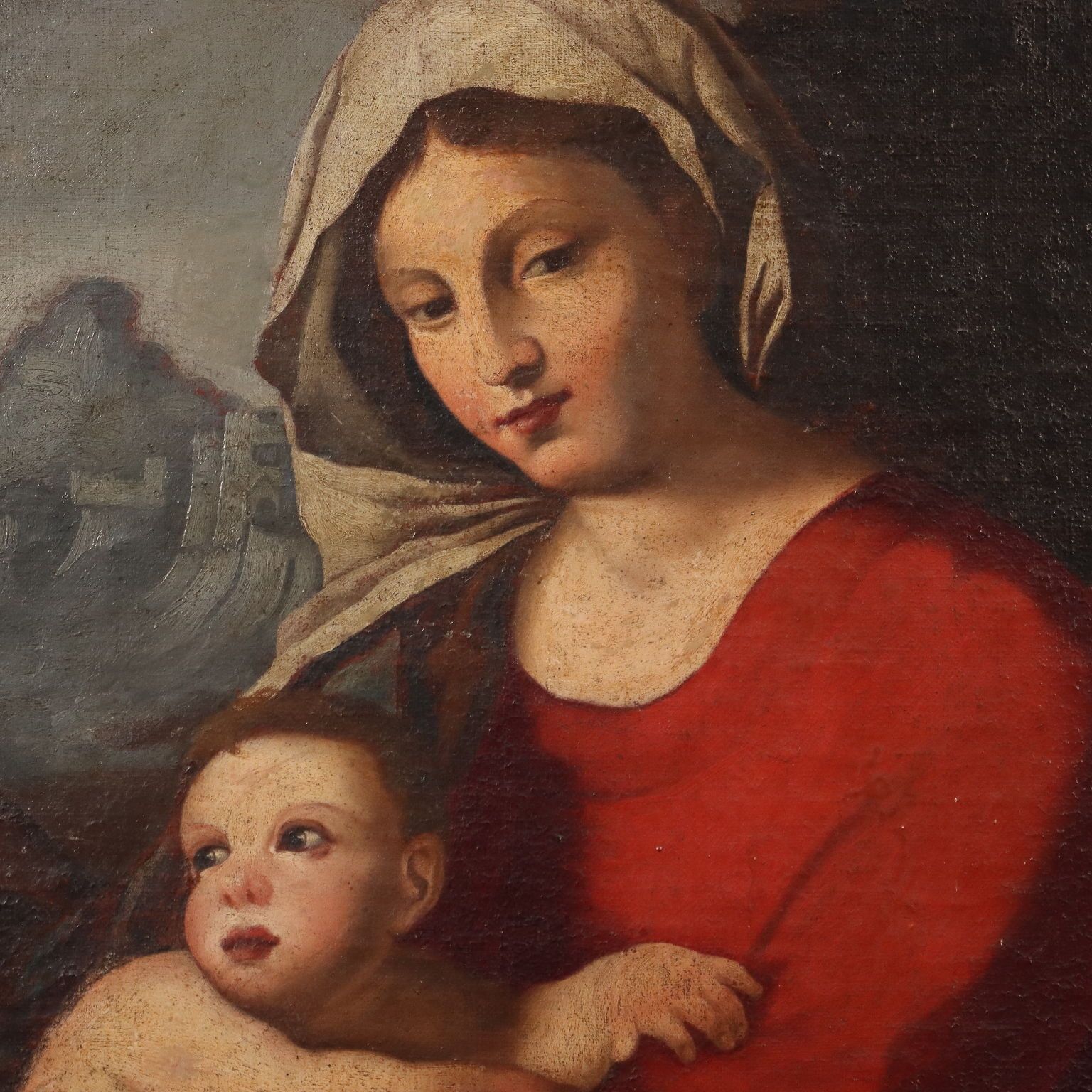 Tableau d'époque, Sainte Conversation, d'après Jacopo Palma photo Art