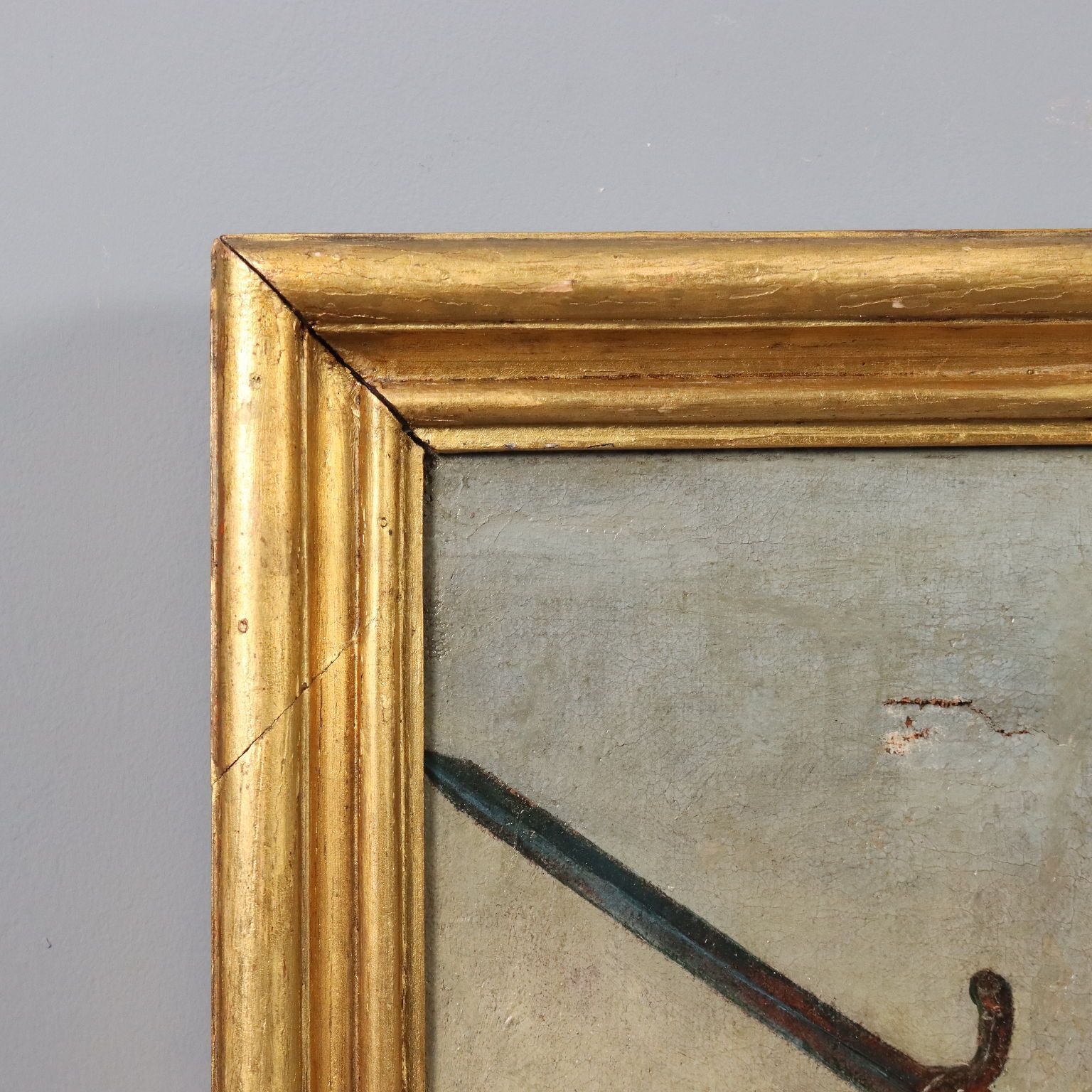 photo vinterior Tableau d'époque, huile sur toile « Une demande de clémence », XVIIe siècle