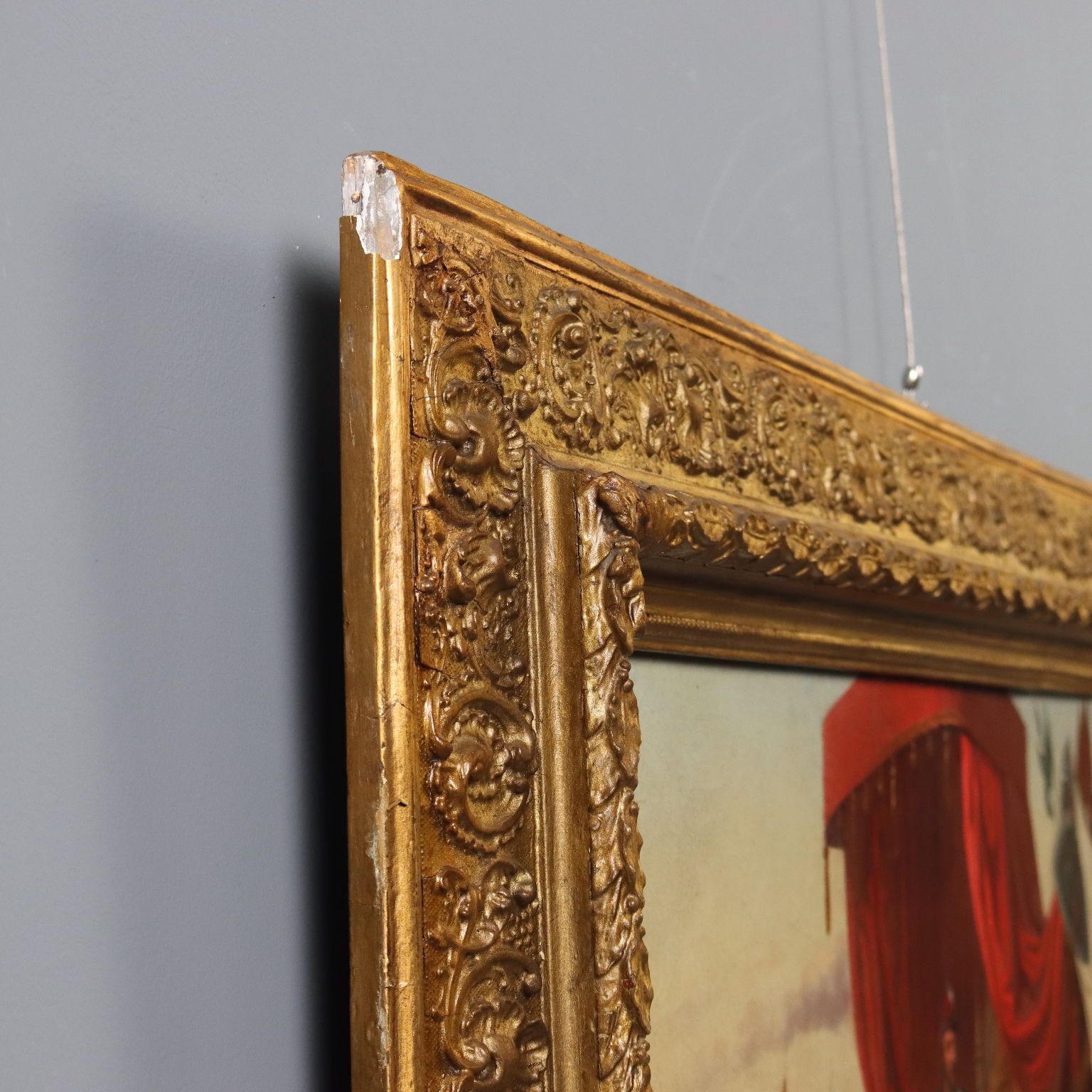 Art Tableau d'époque, scène historique, huile sur toile, Europe, XIXe siècle photo