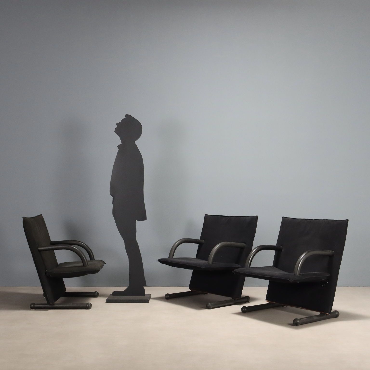 Artflex T Line fauteuils, design Burkhard Vogtherr, leer, Italië, jaren 1980 photo for sale