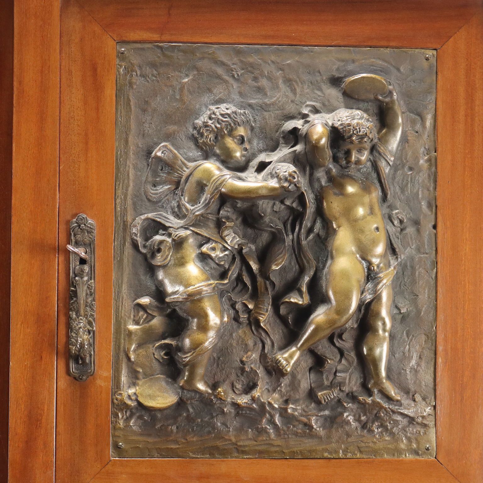 photo furniture Cupboard Art Nouveau Mahogany Marble Italy XX Century