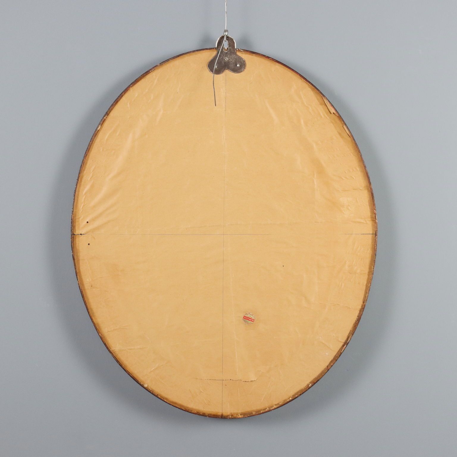 Miroir ovale en acajou photo vintage