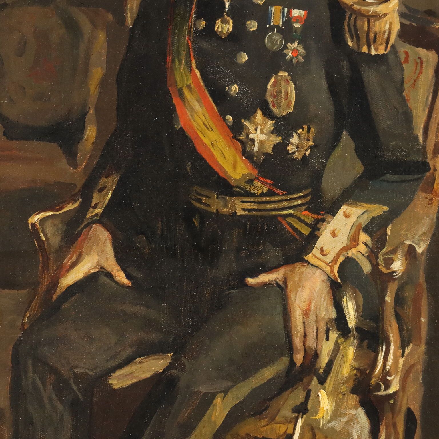 Modern Painting Signed Giuseppe Amisani Portrait Of An Officer '900 photo 2620.0