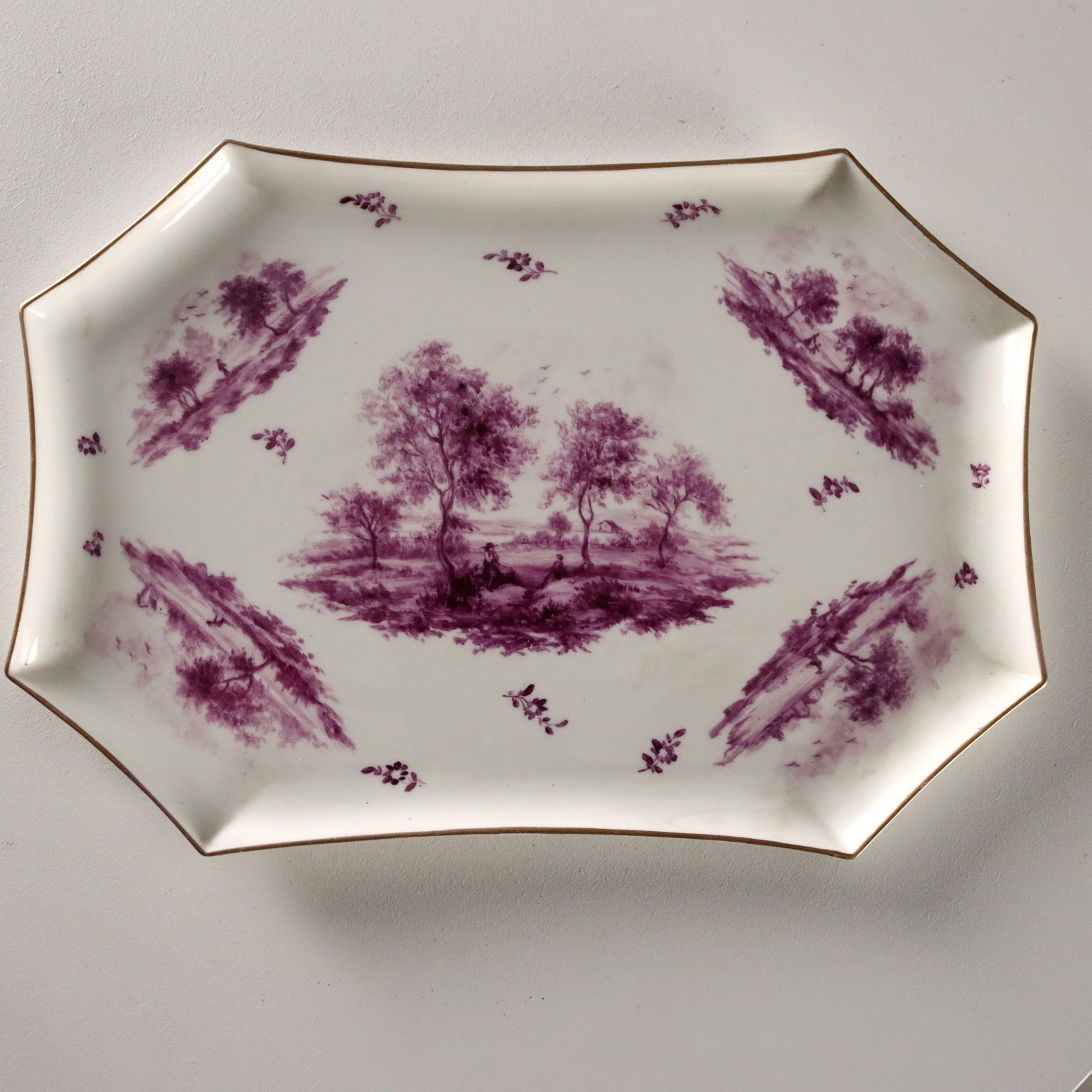 Antique Tray And Cups Sèvres Porcelain France XX Century photo buy