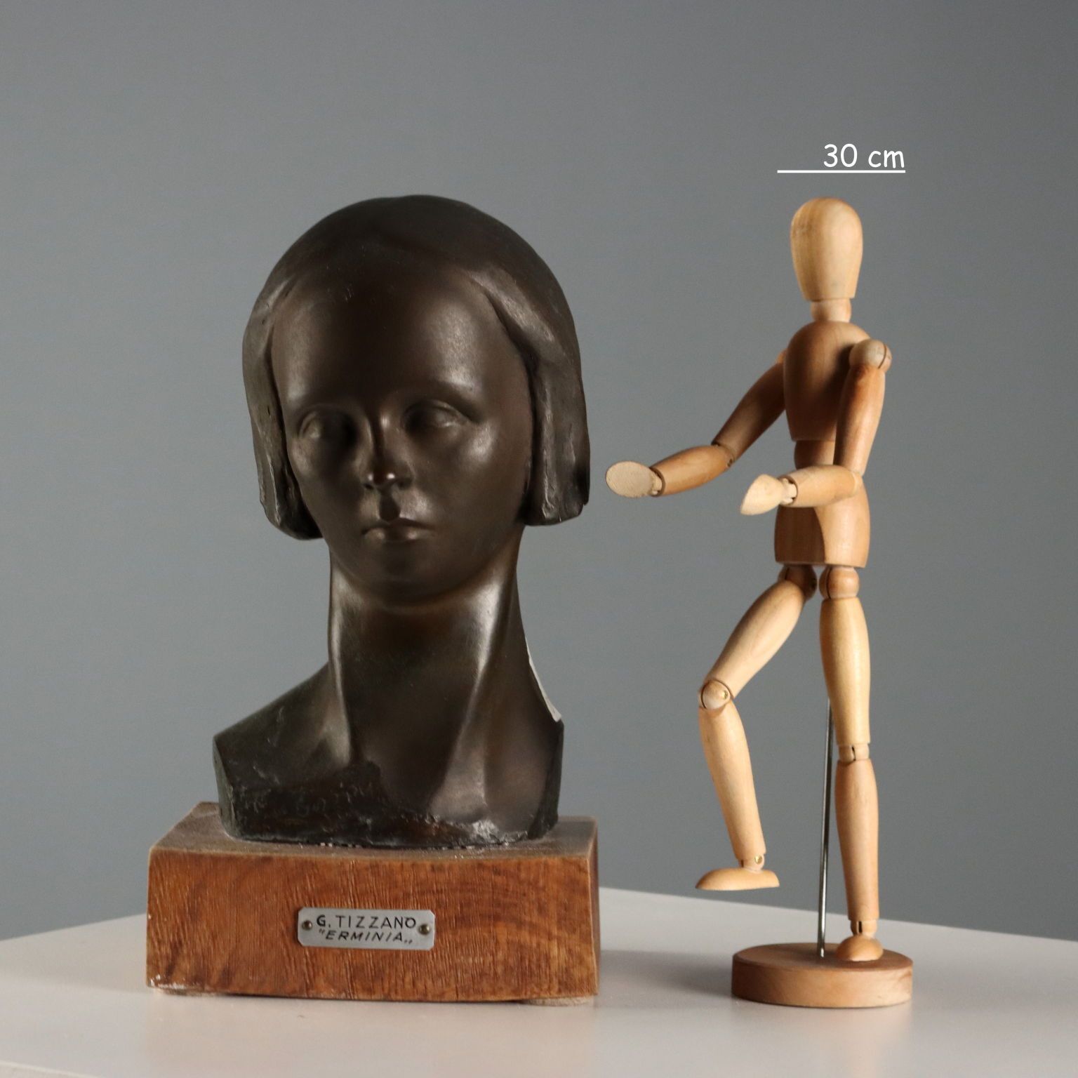 Antique Sculpture Bronze Signed Giovanni Tizzano XX Century photo furniture