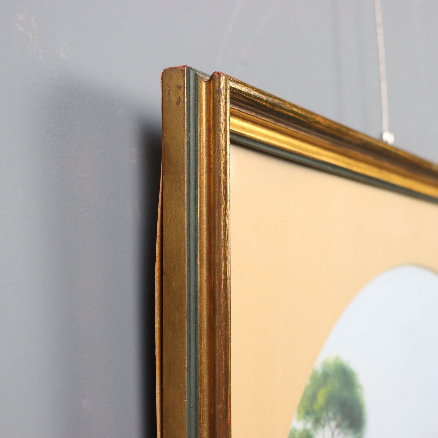 photo furniture Modern Painting View Of Naples Gouache On Cardboard XX Century