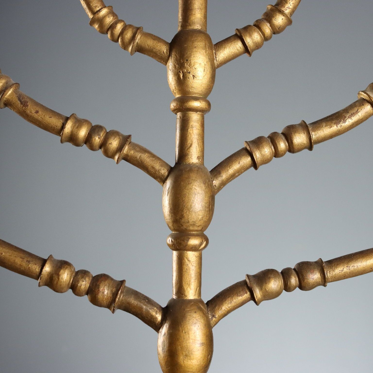 Antique Candelabra Gilded Wood 7 Arms XIX XX Century photo 310.0