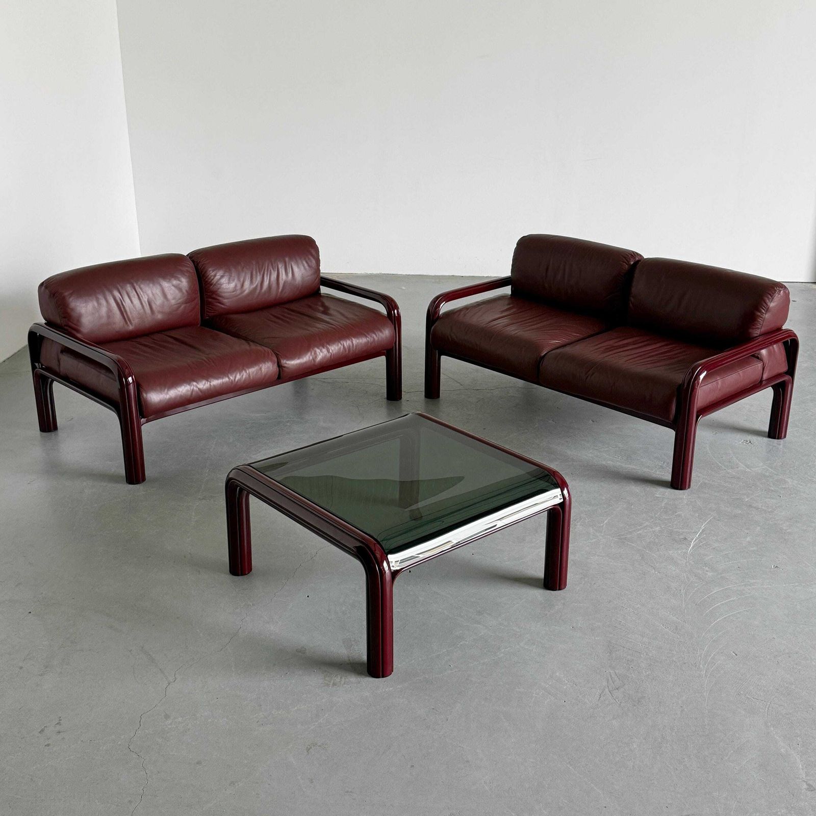 1 Of 2 Gae Aulenti 'Orsay' Loveseat Sofa For Knoll International, 1970s