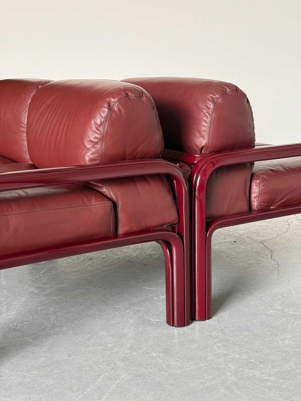 2898.0 1 Of 2 Gae Aulenti 'Orsay' Loveseat Sofa For Knoll International, 1970s photo