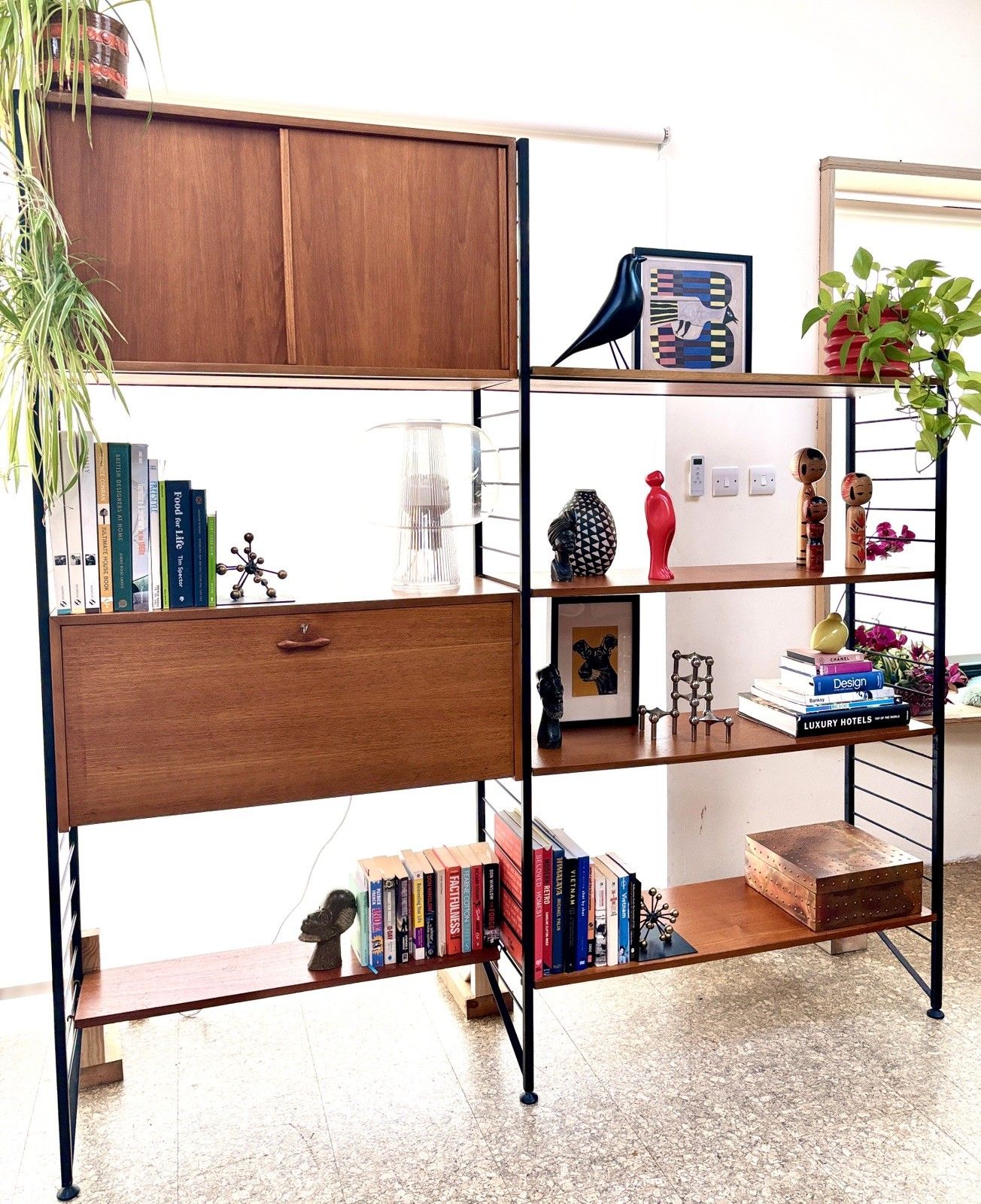 Furniture Mid Century Modular Ladderax Shelving Unit/Storage/Bookshelf/Desk Vintage Retro photo