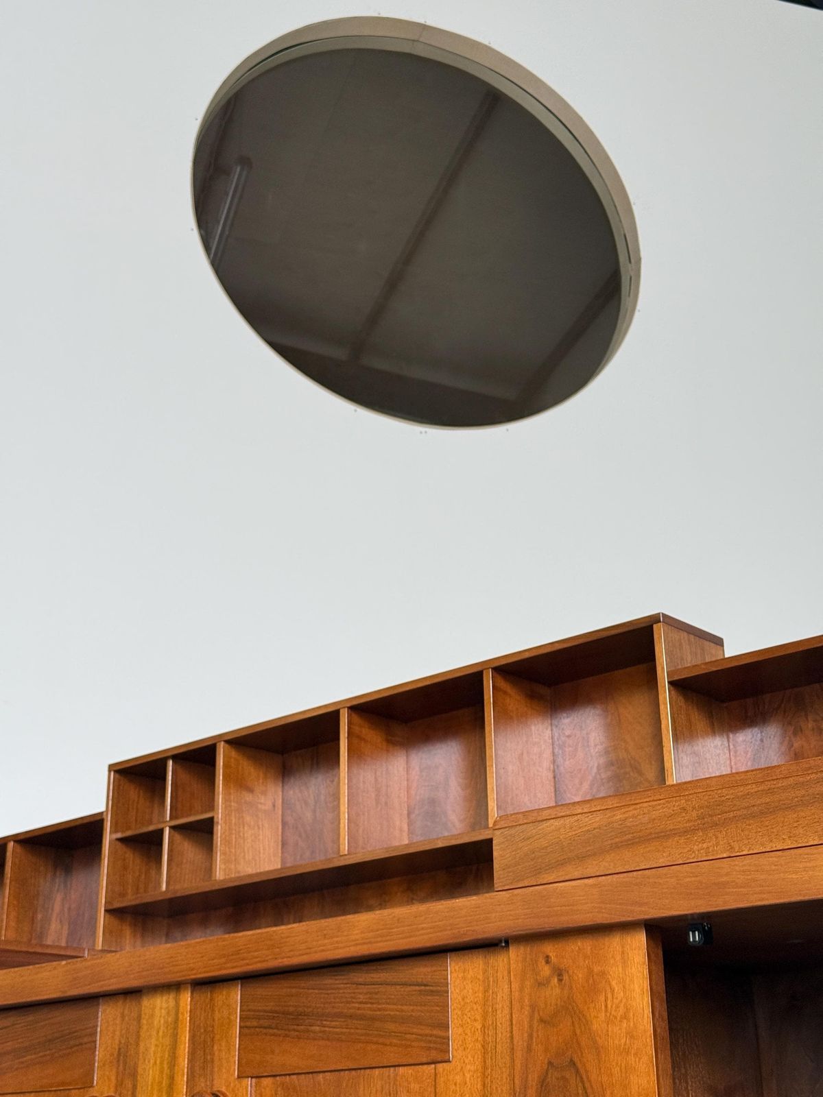 Large Vintage Geometric Sideboard In Walnut By Silvio Coppola For Bernini, Model ‘Pranzo 602’ photo 4527.0