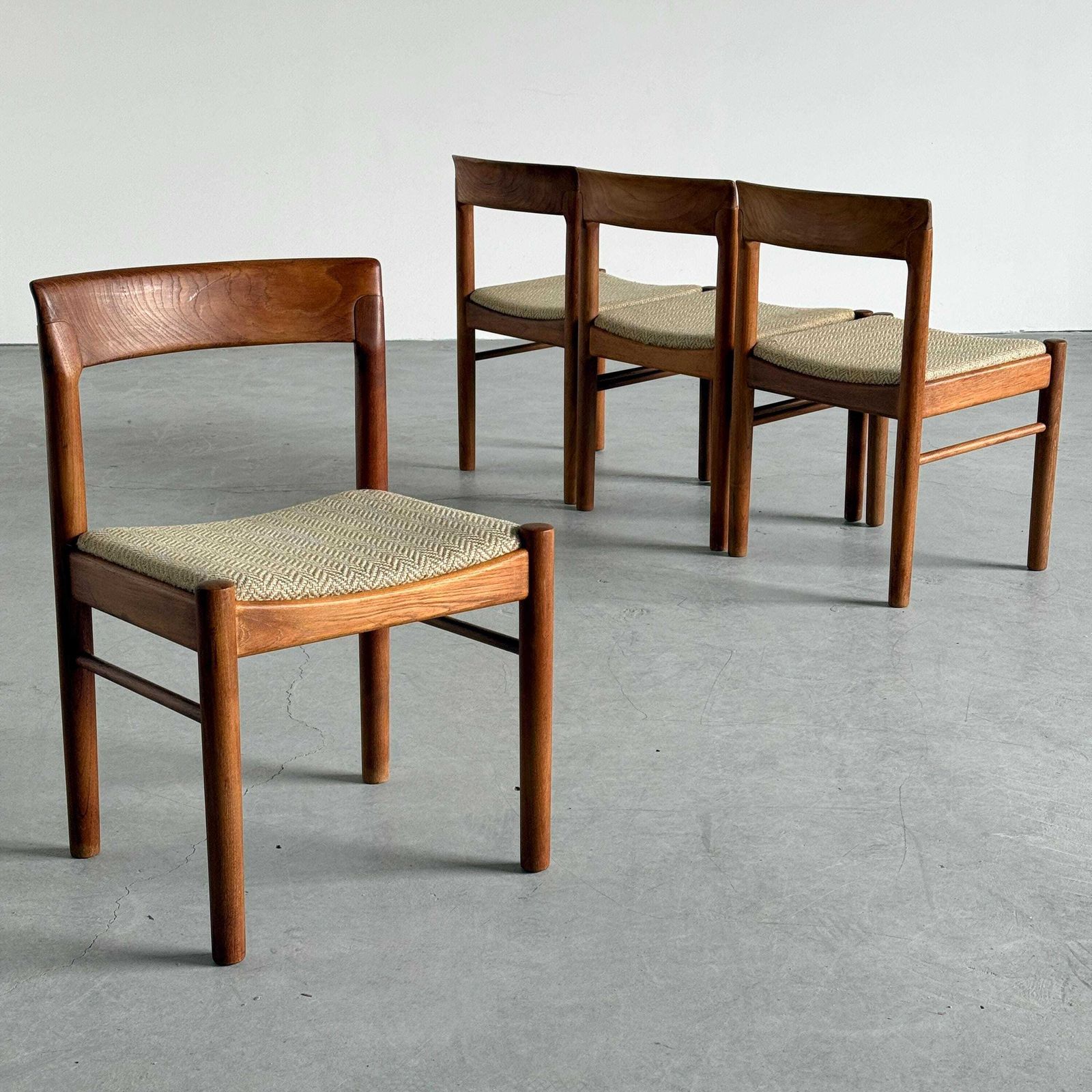 Set Of 4 Teak Dining Chairs Produced By Bramin, Denmark, Circa 1960s photo furniture
