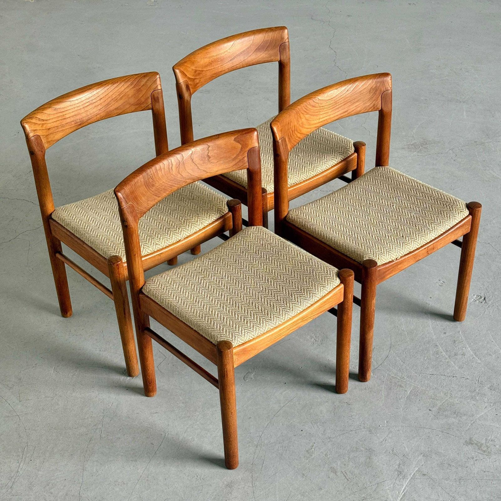 Set Of 4 Teak Dining Chairs Produced By Bramin, Denmark, Circa 1960s photo for sale