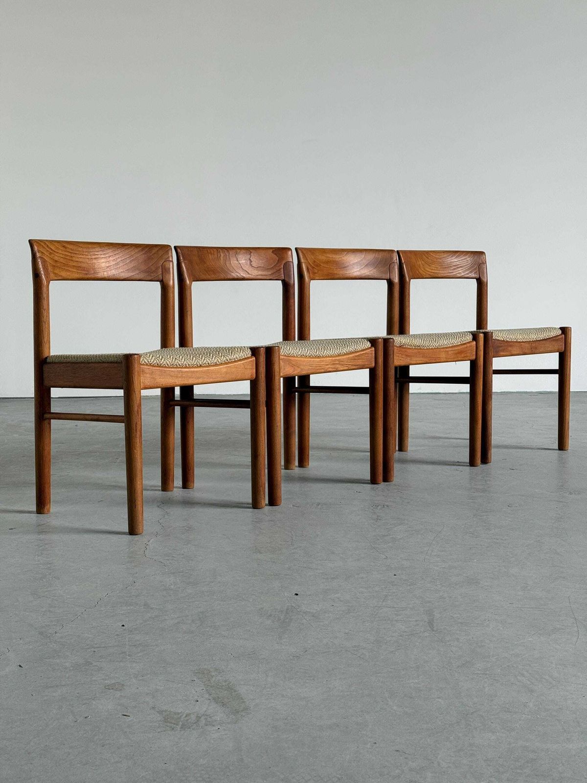 Set Of 4 Teak Dining Chairs Produced By Bramin, Denmark, Circa 1960s photo vinterior