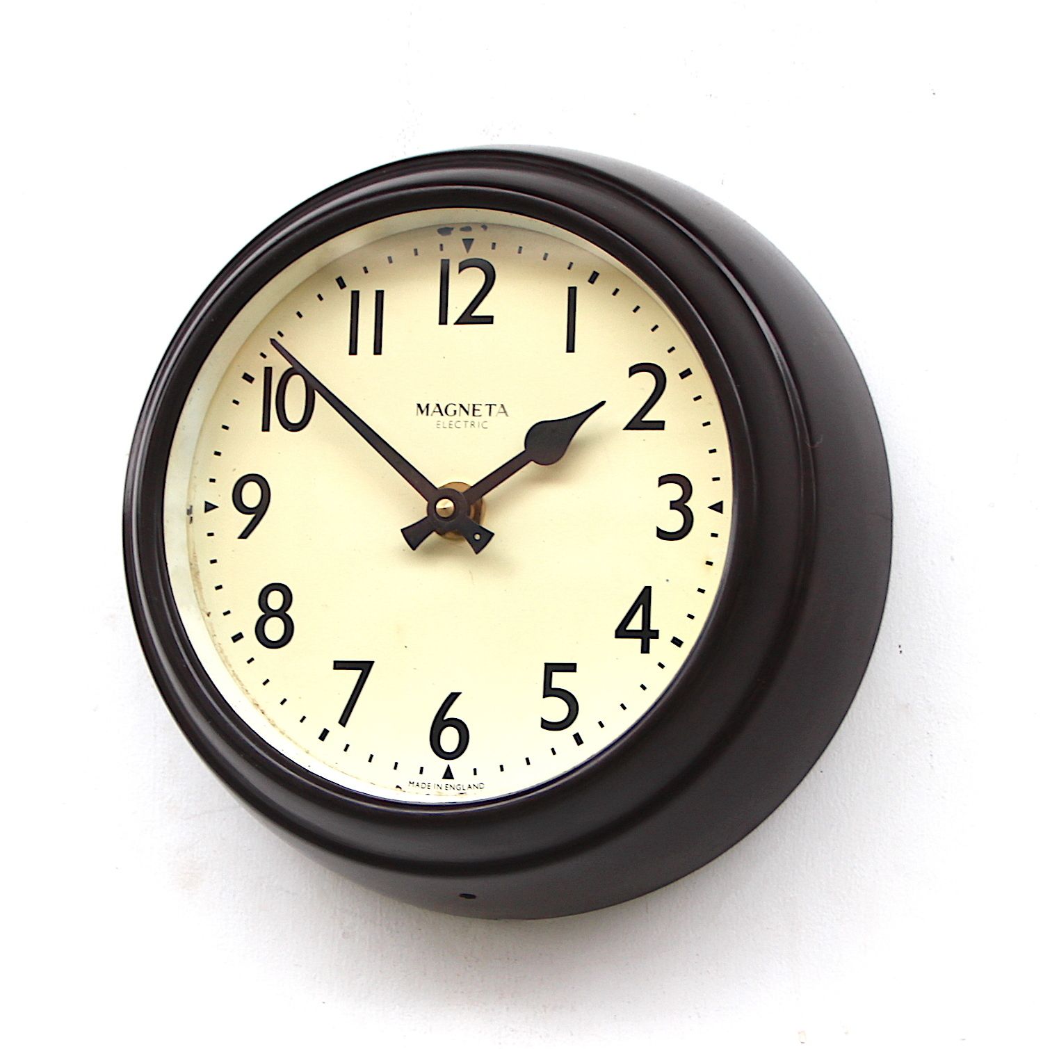 1950s British Bakelite Vintage School / Railway Wall Clock. Fully Guaranteed. London Timepiece photo furniture