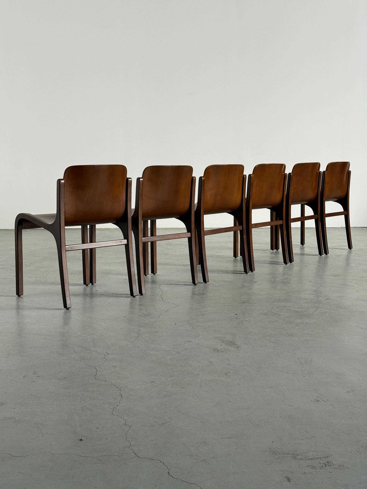 Set Of 6 Vintage ‘Mito’ Chairs By Carlo Bartoli For Tisettanta, Mid Century Modern, 1960s Italy photo 2987.0