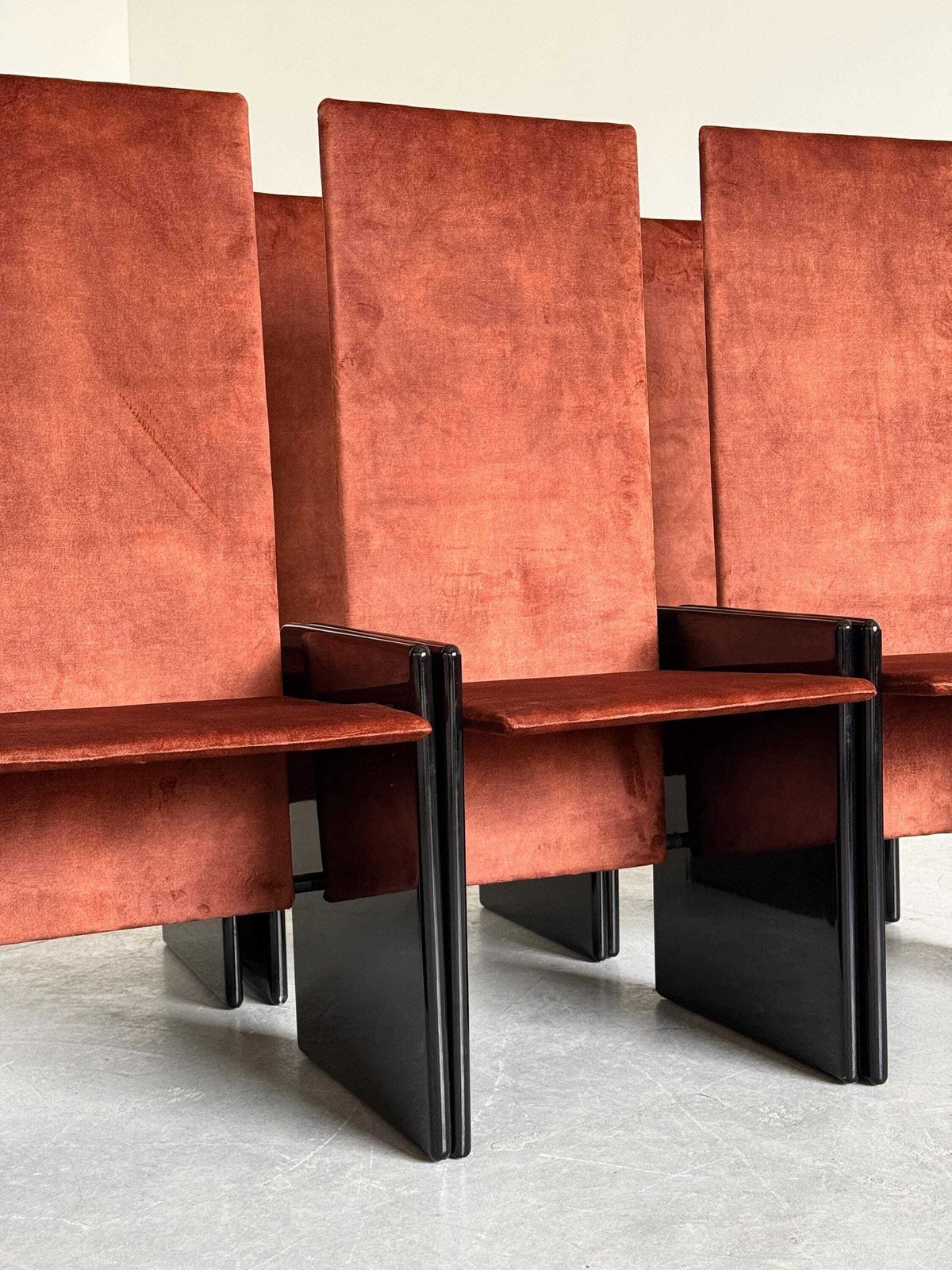 Furniture Set Of 6 Kazuki Chairs By Kazuhide Takahama For Gavina, 1968 Italy photo