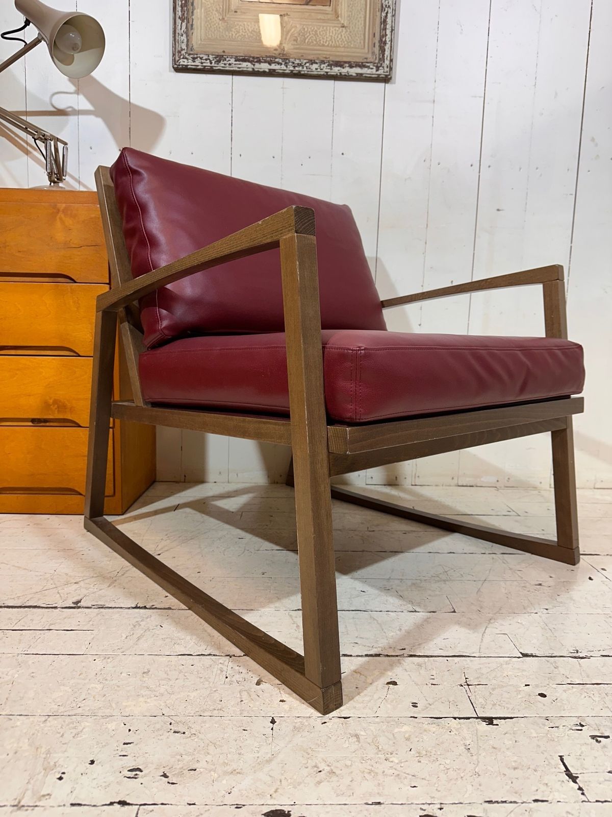 Retro Red Leather Varese Armchair By Andy Thornton photo 399.0