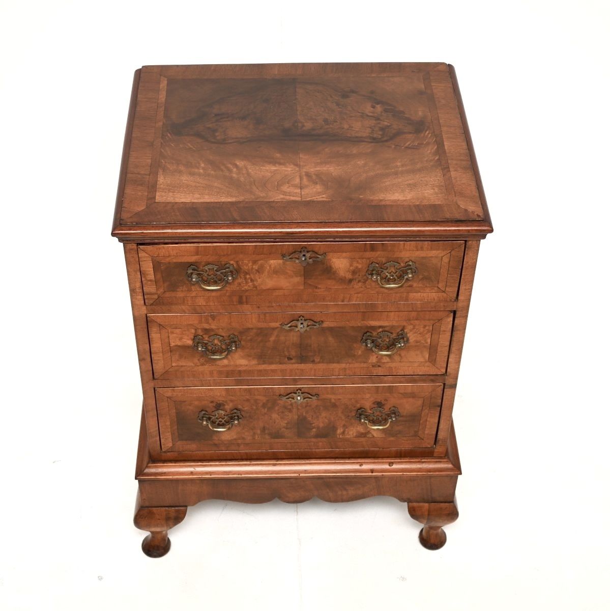 Antique Burr Walnut Chest On Legs photo vinterior