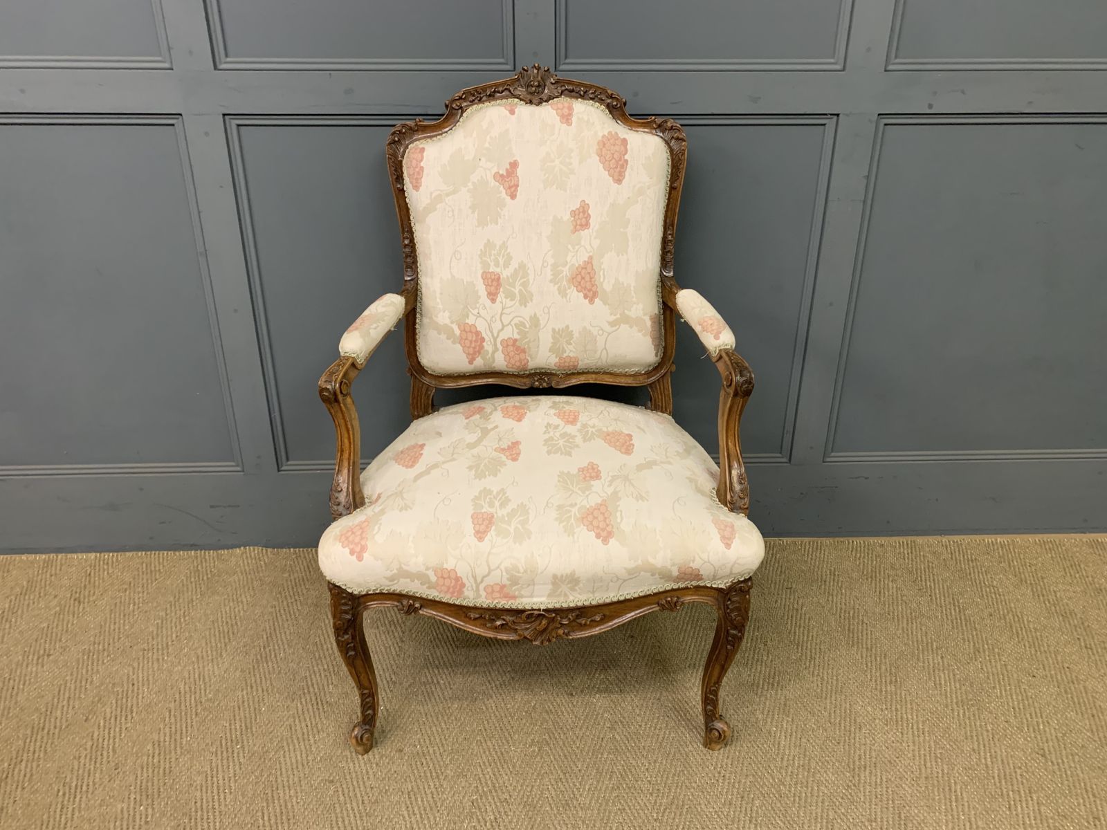 Pair Of French Carved Walnut Armchairs photo vinterior