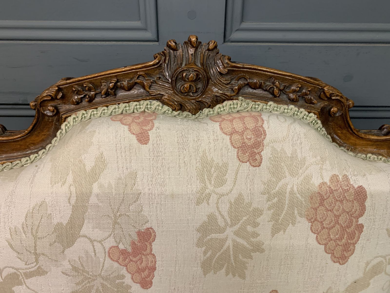 Pair Of French Carved Walnut Armchairs photo vintage