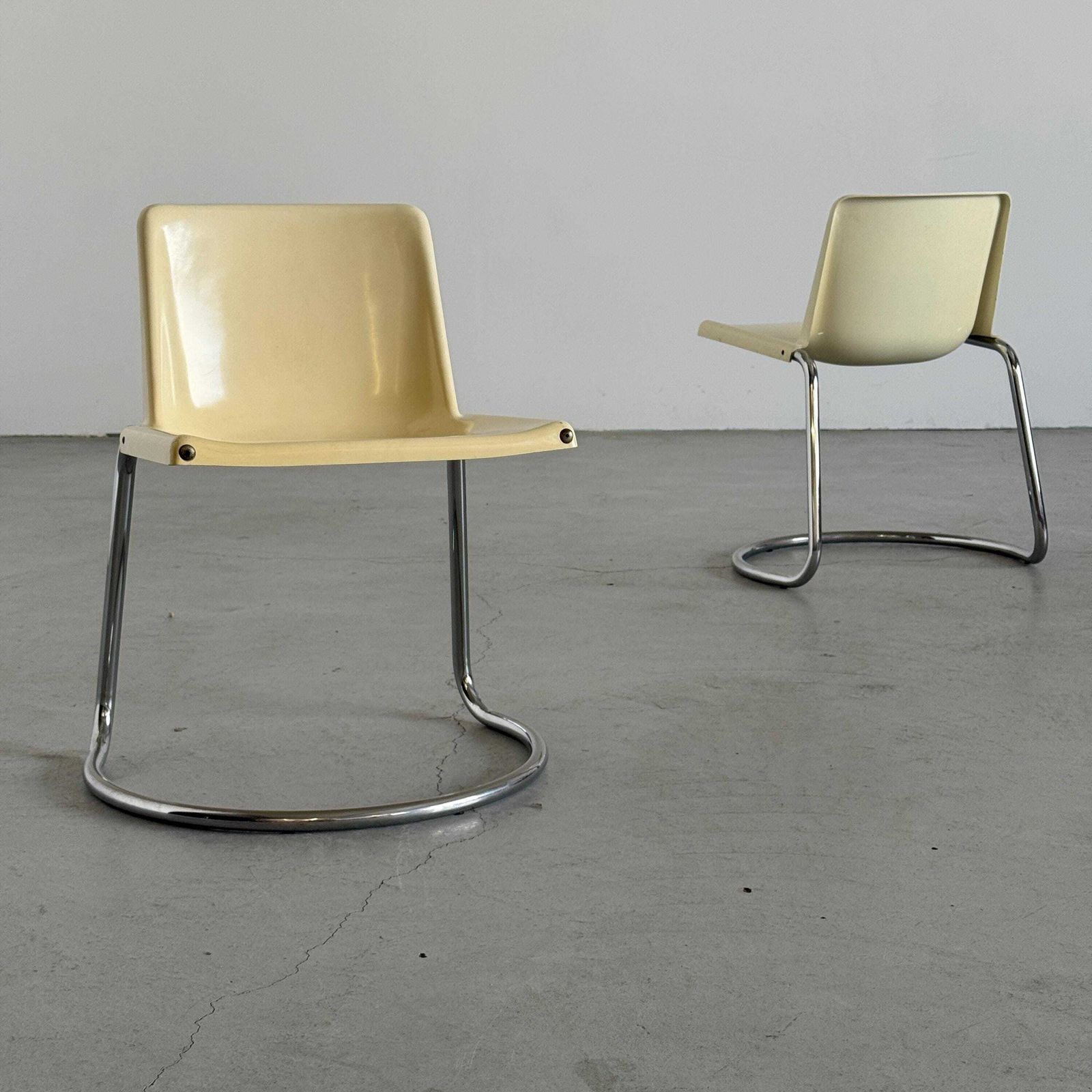 Pair Of ‘Alessia’ Dining Chairs By Giotto Stoppino For Driade, 1970s photo furniture