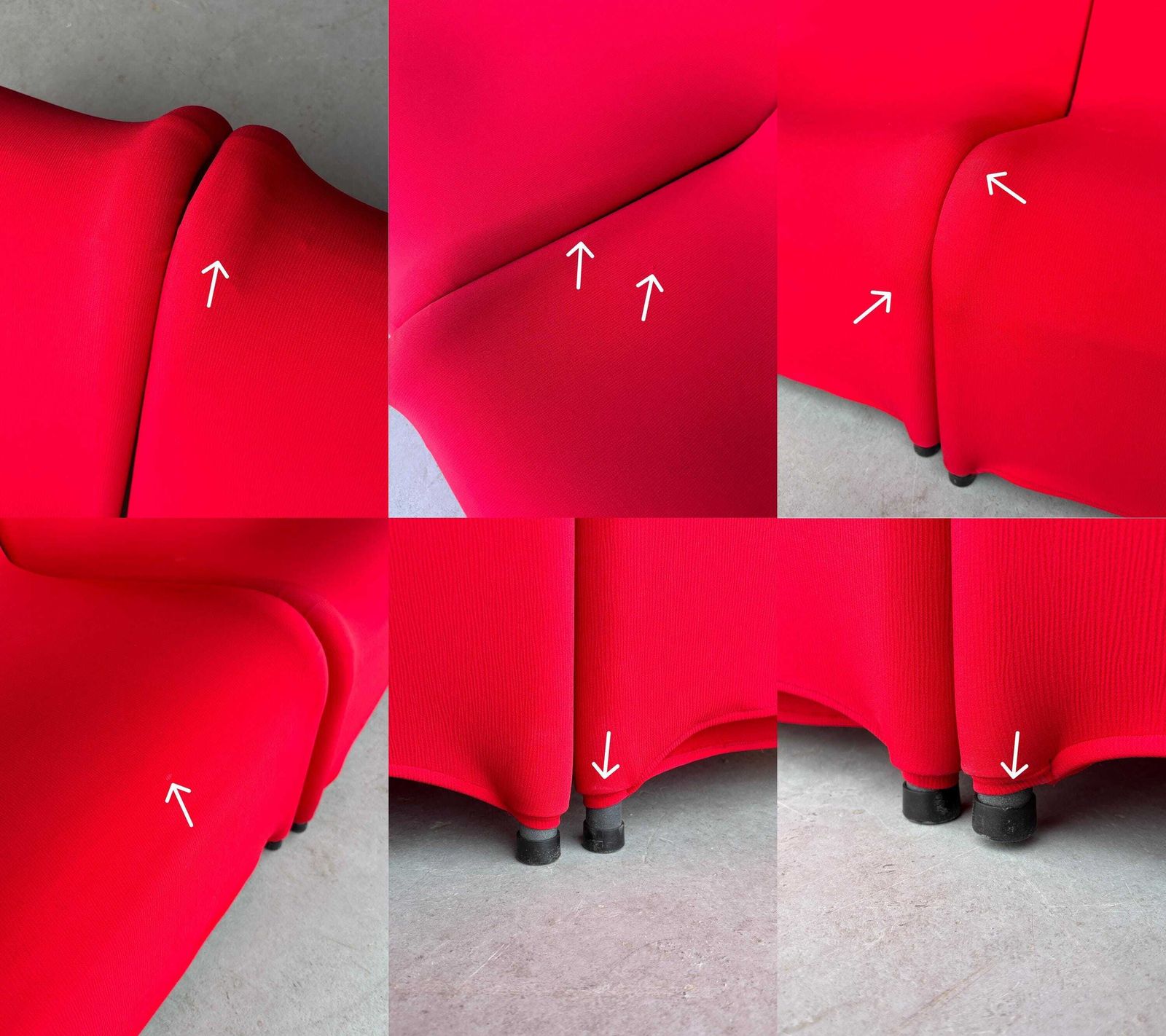 461.0 1 Of 2 Vintage Ikea årjäng Lounge Chairs In Red Upholstery, Postmodern Memphis Style, Sweden 2000s photo