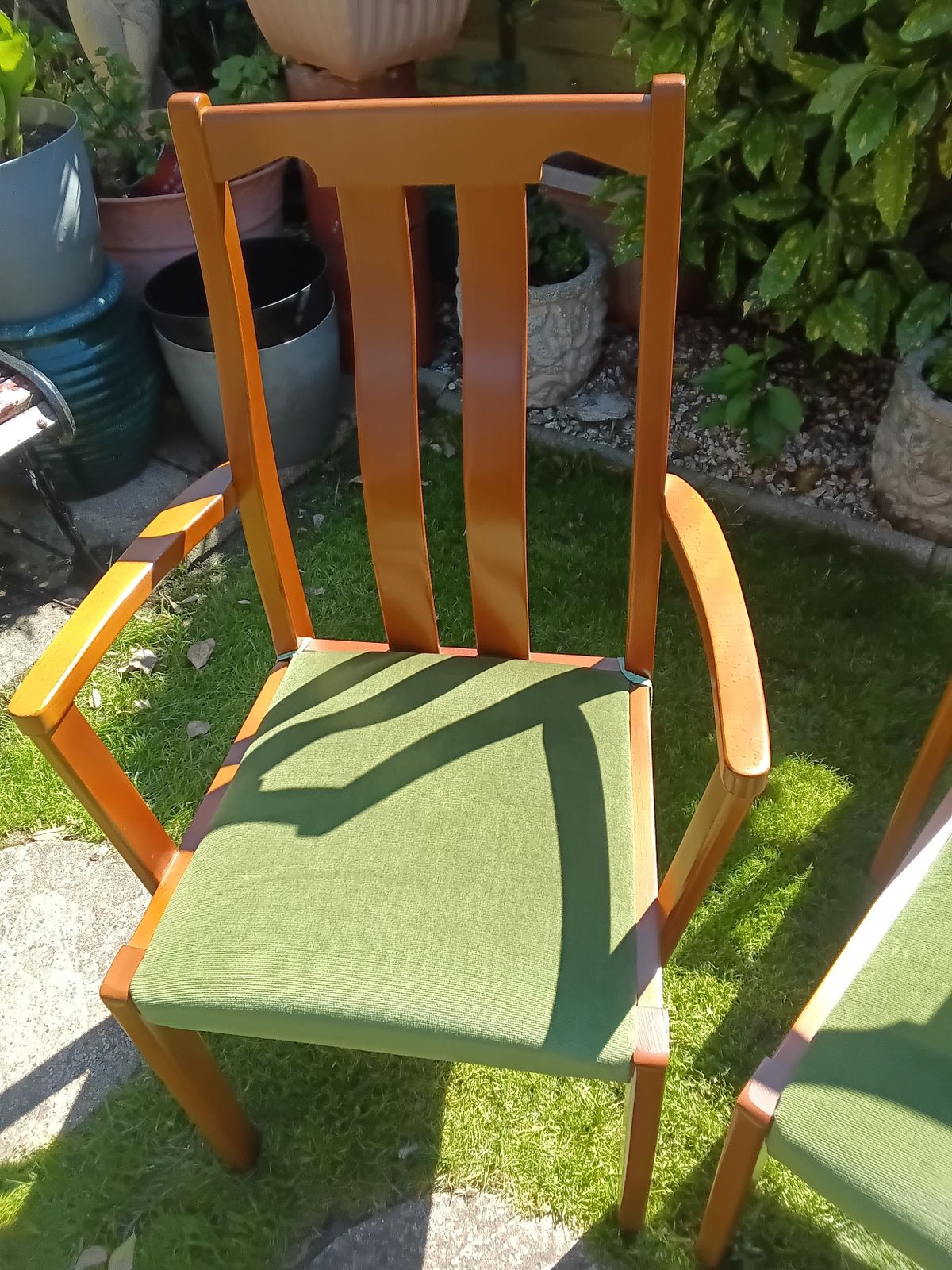 Reduced !! As New.. Set Of 6 Meredew Teak Vintage Dining Chairs. photo vinterior