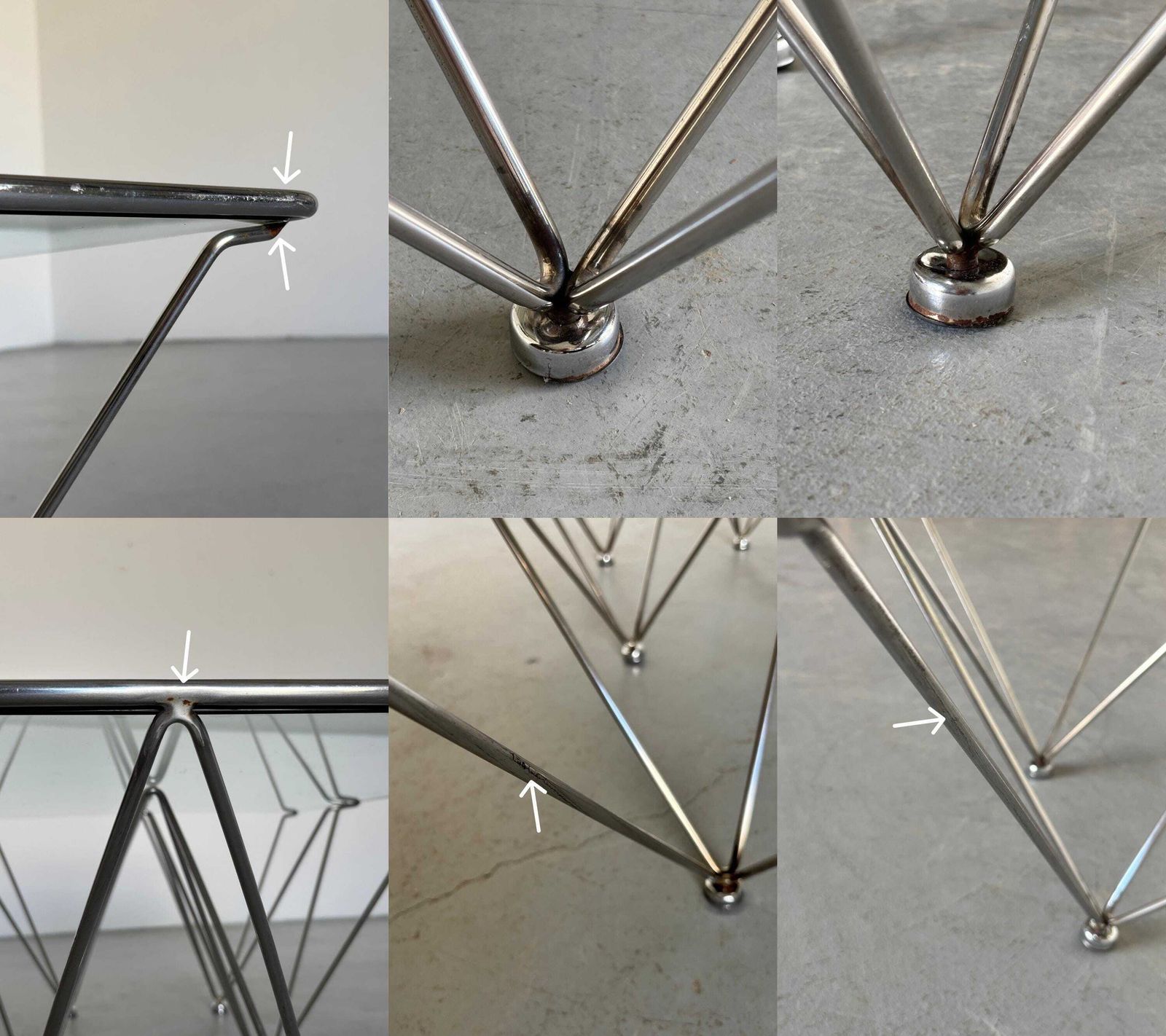 photo buy Vintage Chrome And Glass Coffee Table In The Style Of Paolo Piva Alanda, 1980s