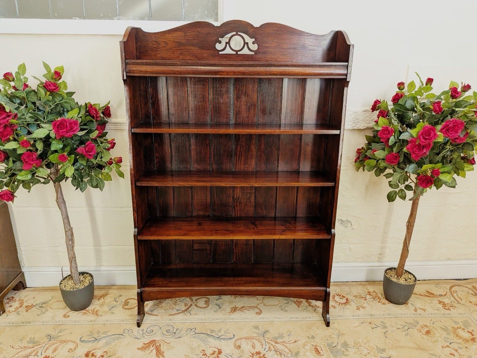 Vintage Oak Five Tier Bookcase