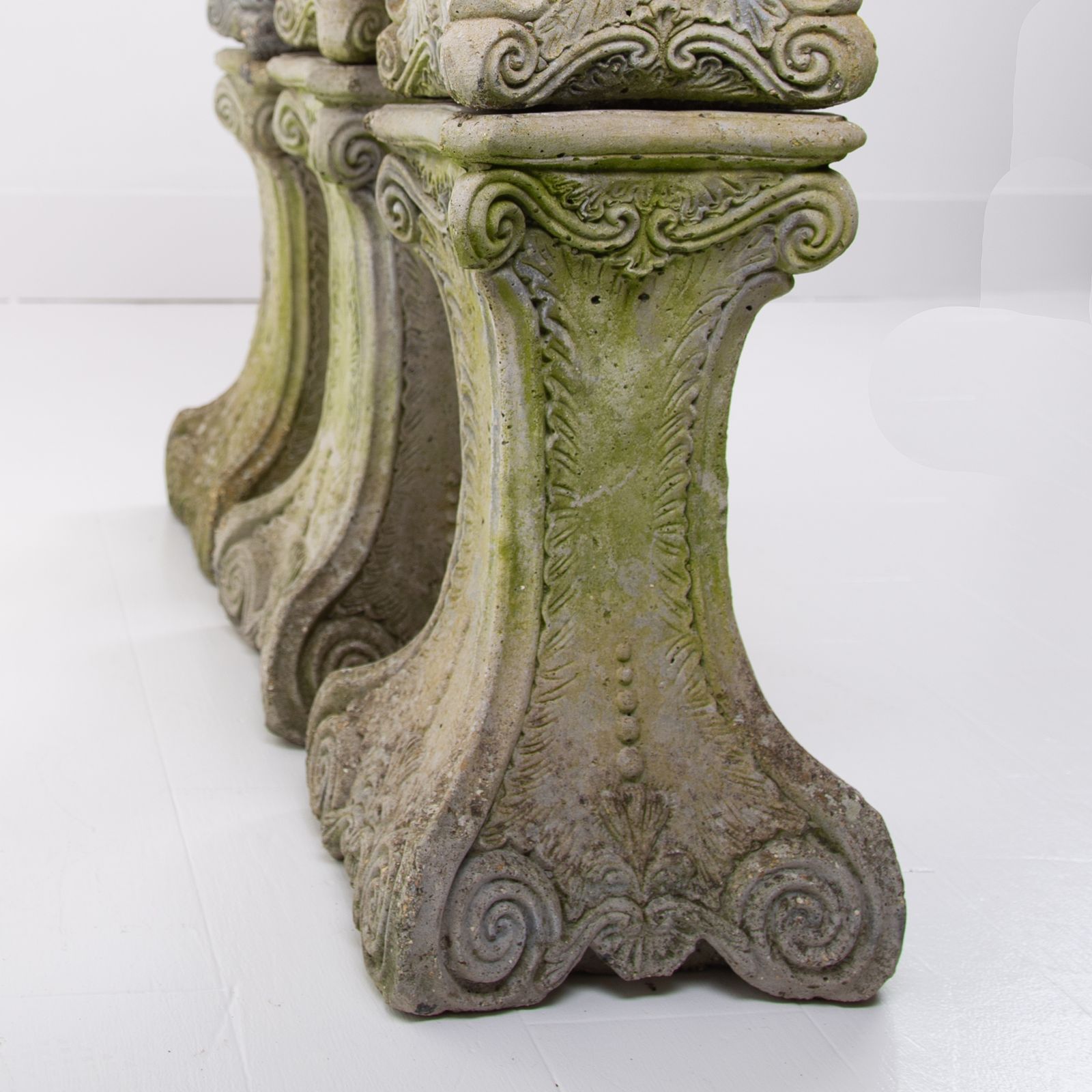 Set Of 3 Mid Century Highly Decorative Planters On Plinths photo vinterior