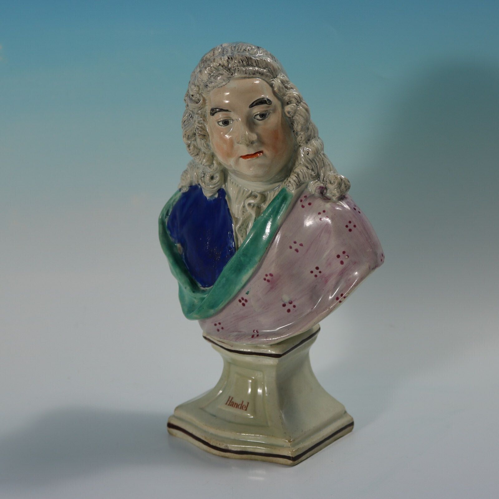 Staffordshire Pearlware Bust Of The Composer Handel photo furniture