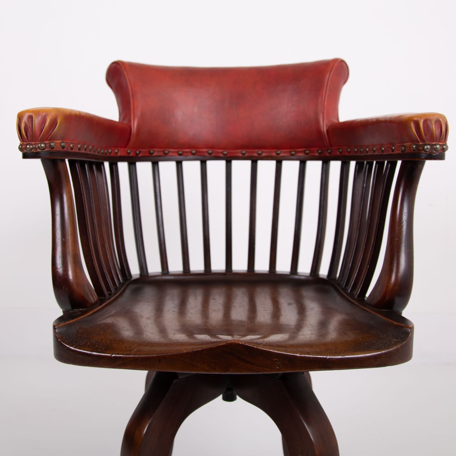 Furniture Antique Revolving Desk Chair C1900 photo