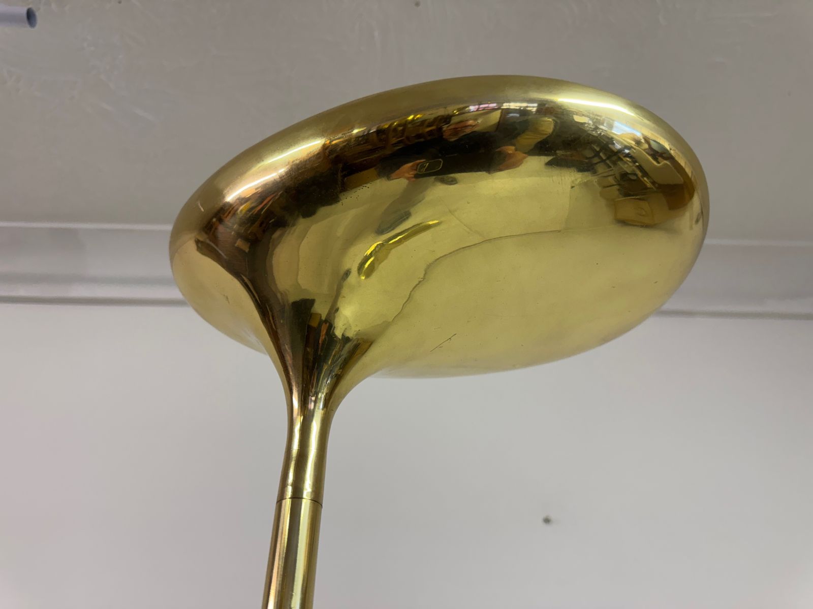 1970s Sculptural Italian Brass Floor Lamp By Santoni photo vintage