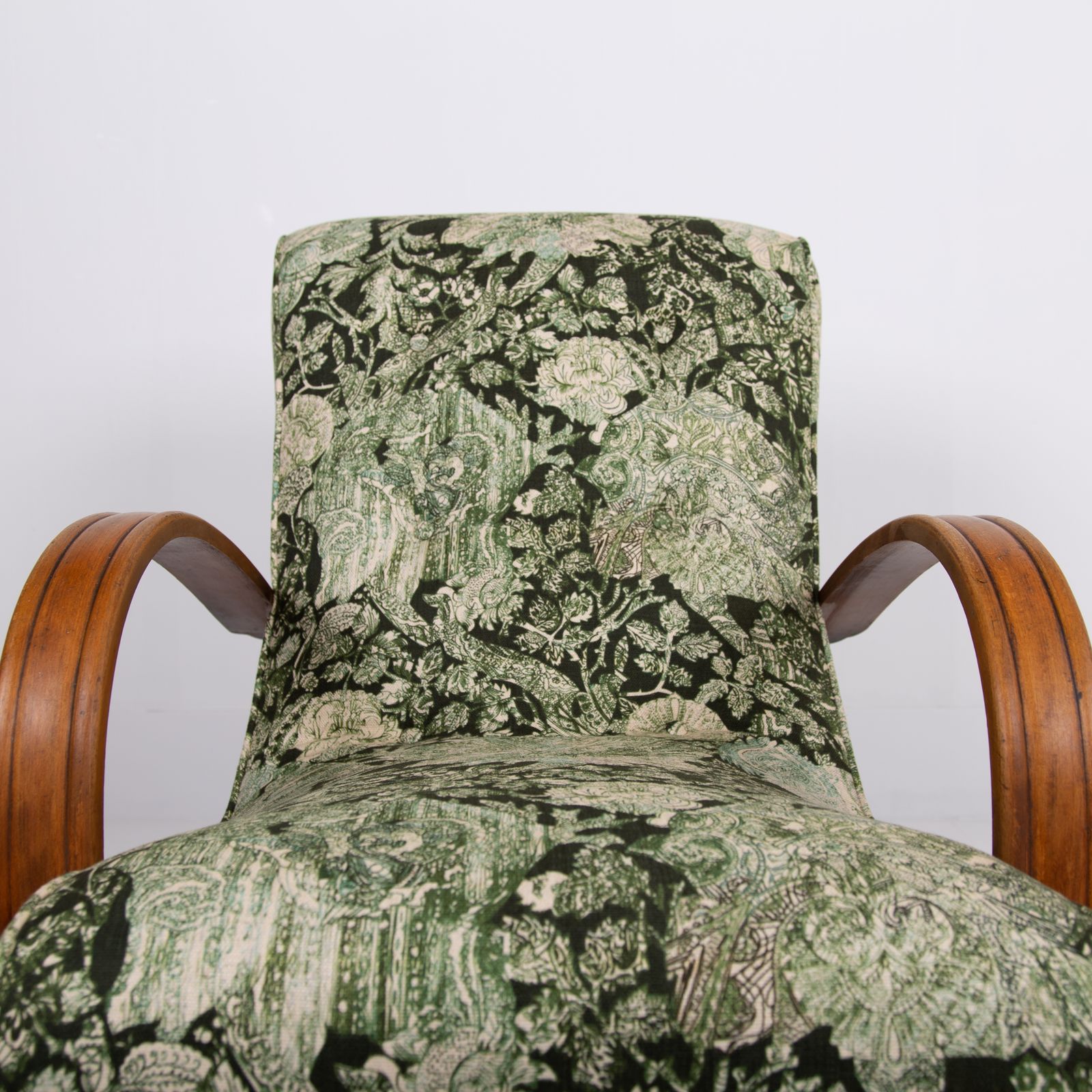 Art Deco Bentwood Armchair New Liberty Upholstery C1930 photo vintage