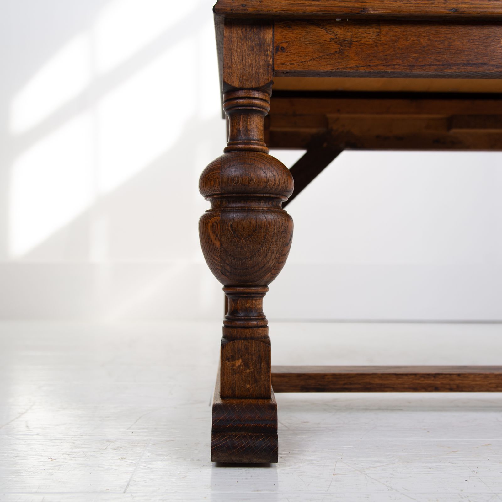 photo buy Handsome English Oak 2 Drawer Bureau Desk C1920