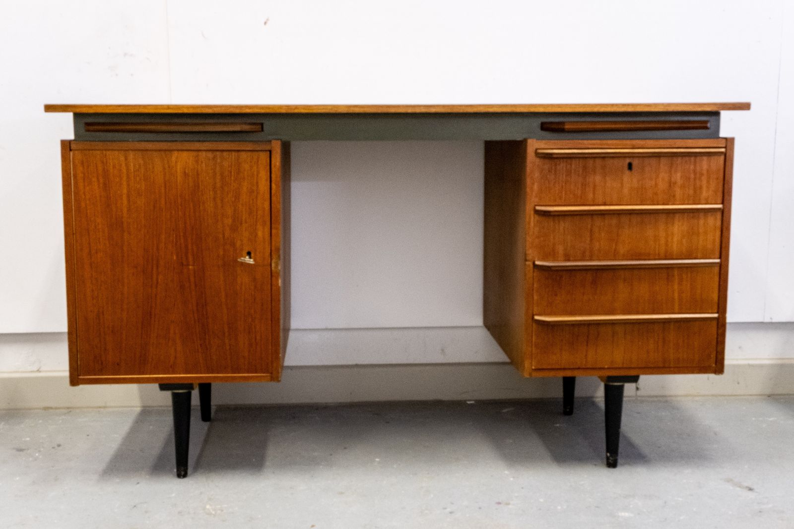 Mid Century Modern Teak Desk, Dutch, Cees Braakman