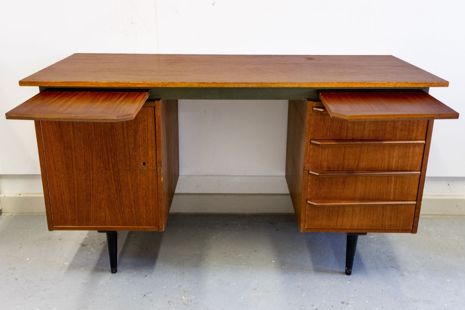 photo buy Mid Century Modern Teak Desk, Dutch, Cees Braakman