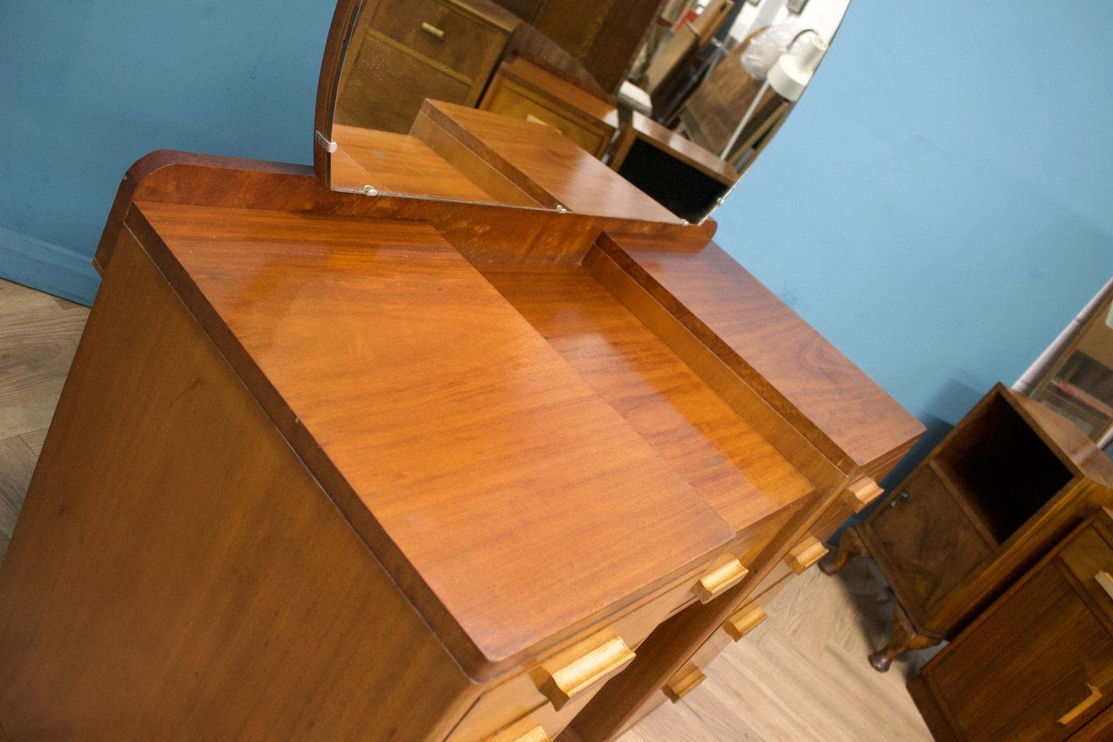 Art Deco Walnut Dressing Table, 1930s #1737 photo 699.0