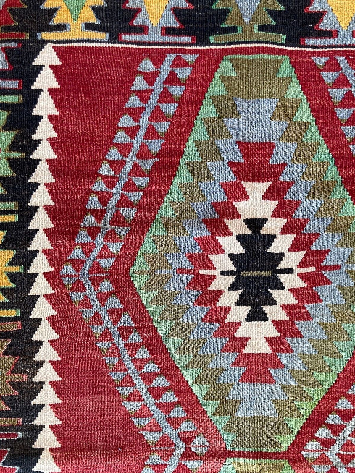 370.0 Vintage Anatolian Kilim 1.55m X 0.97m photo