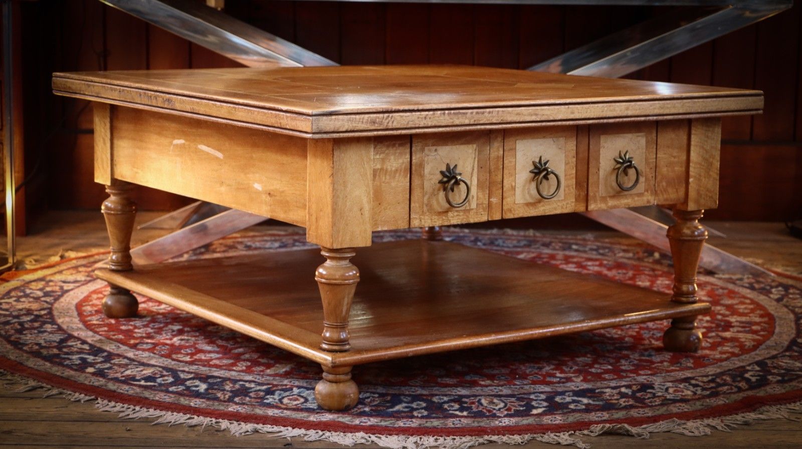 Stunning Barker & Stonehouse Flagstone Coffee Table Drawers Table Fruitwood 🚚🚚 photo for sale